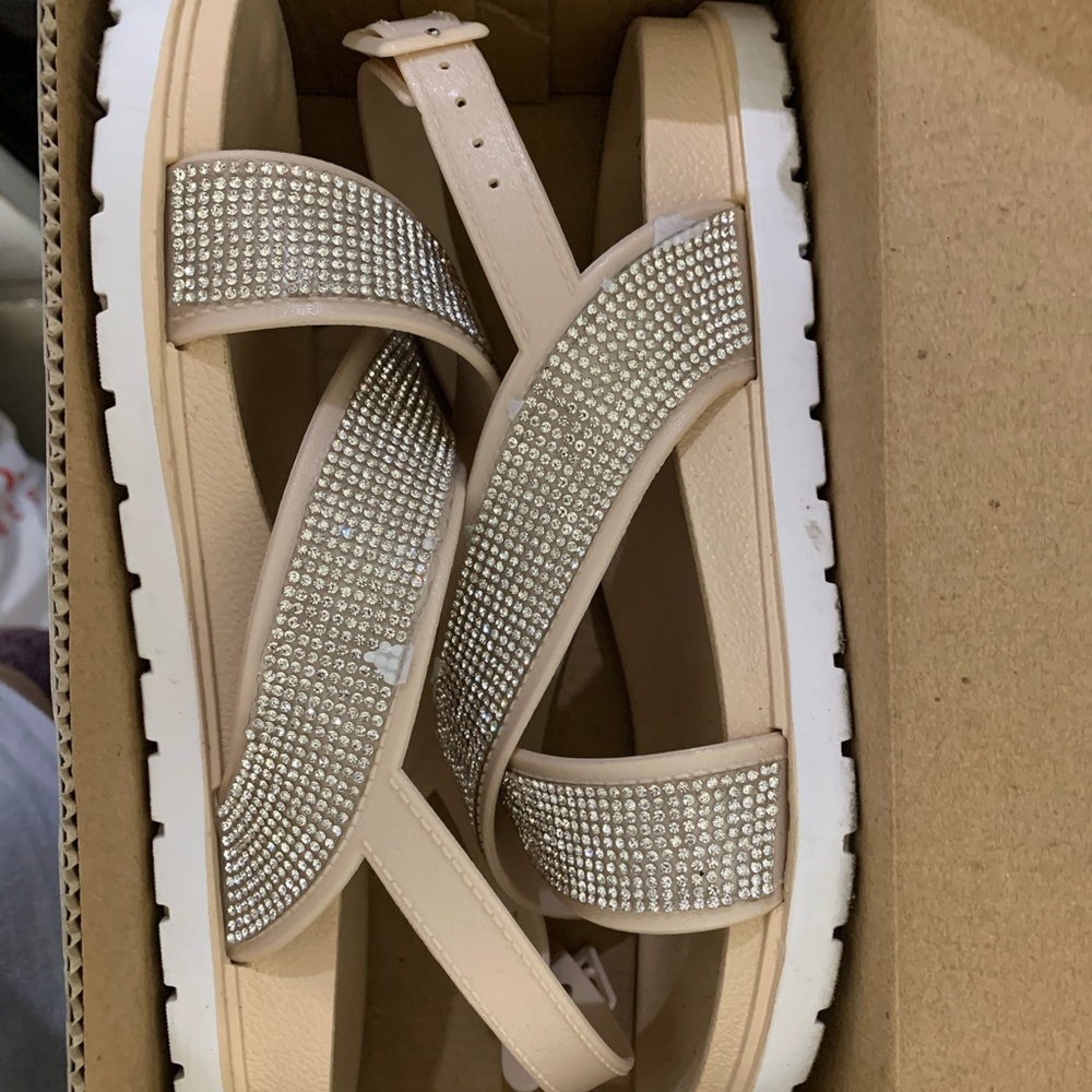 FASHION NOVA BEDAZZLED SANDLES